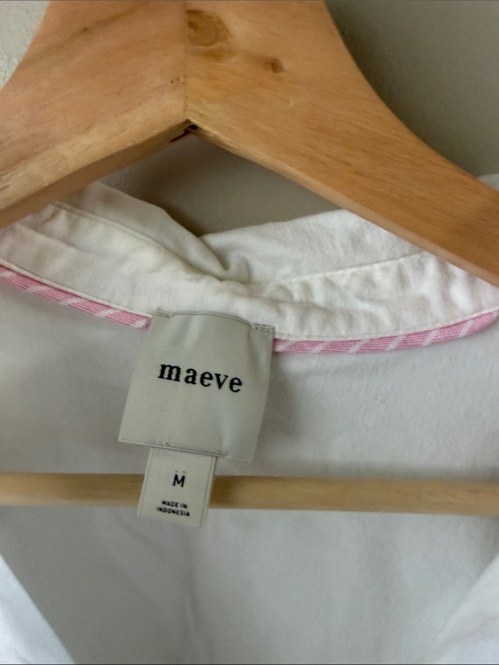 Maeve White Relaxed Button-Down Shirt - Picture 2 of 3
